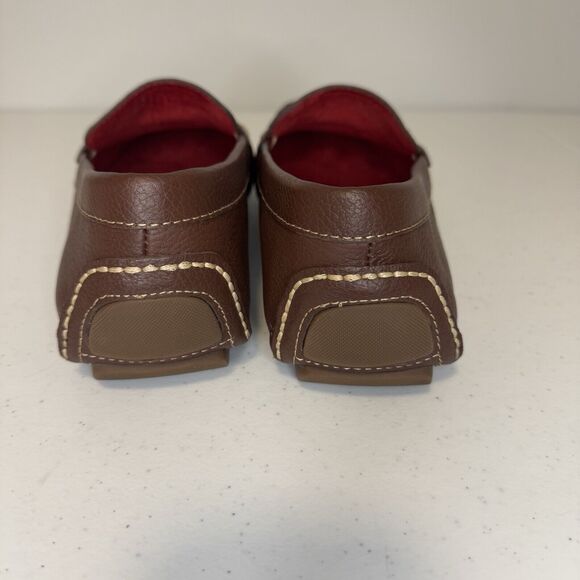 Donald Pliner Mens 10M Brown Leather Viro Driving Moccasinsr Loafers Inner Suede main image 12